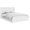 vidaXL Bedframe met opbergruimte en hoofdbord Wit 150 x 200 cm