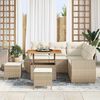 vidaXL Tuin Sofa Set met kussen 8 pcs Beige en Cr&egrave;me poly rattan