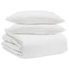 vidaXL Dekbed Set met kussen 3 st Wit Donsveertjes