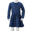 Kinderjurk met lange mouwen 92 marineblauw
