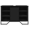 vidaXL Wastafelkast 91x35x60 cm bewerkt hout zwart