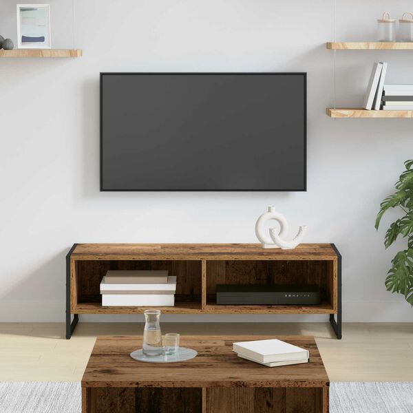vidaXL TV-kast Oud Hout 100 x 36.5 x 30.5 cm Bewerkt hout