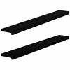 vidaXL Vensterbanken 2 st 120x15x2 cm massief eikenhout bruin-zwart