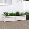 vidaXL Plantenbak 150x31x31 cm massief grenenhout wit