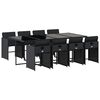 vidaXL 9-delige Tuinset poly rattan zwart