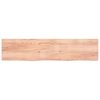 vidaXL Wastafelblad 220x50x(2-6) cm behandeld massief hout lichtbruin