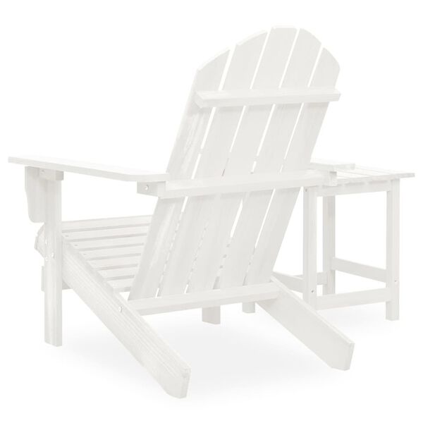vidaXL Tuinstoel Adirondack met tafel massief vurenhout wit