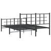 vidaXL Bedframe met hoofd- en voeteneinde metaal zwart 140x190 cm