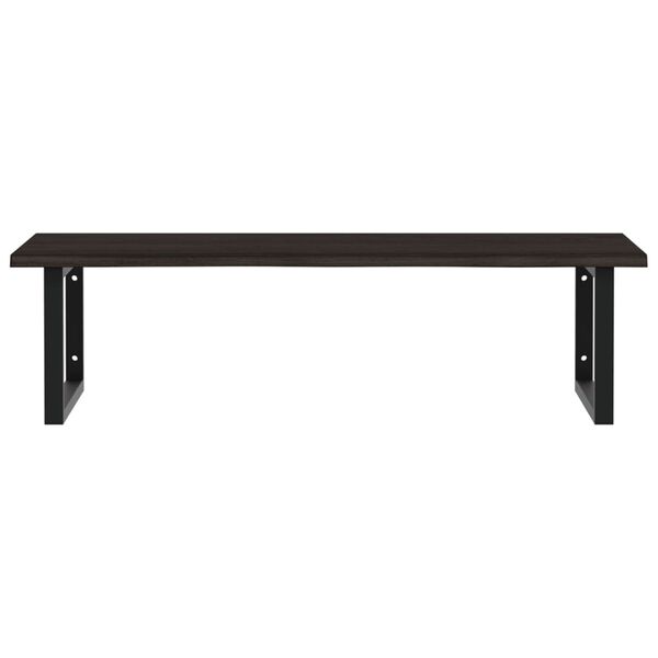 vidaXL Badkamer wandschap staal en massief eikenhout