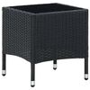vidaXL Tuintafel 40x40x45 cm poly rattan zwart