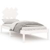vidaXL Bedframe massief hout wit 75x190 cm