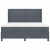 vidaXL Boxspringbed met matras Donkergrijs 180 x 200 cm Fluweel