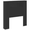 vidaXL Hoofdbord met plank Zwart 100 x 16,5 x 103,5 cm Bewerkt hout