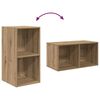 vidaXL Tv-meubelset Wandgemonteerd 3 pcs Artisan Eiken Bewerkt hout