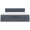 vidaXL Ottoman bed met matras 180x200cm fluweel donkergrijs