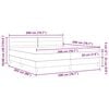 vidaXL Boxspring bed met matras met LED Blauw 200 x 200 cm Stof