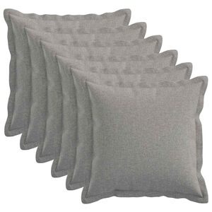 vidaXL Kussensloop 6 st HOUTEN Wolkengrijs 30 x 30 cm Faux Linnen