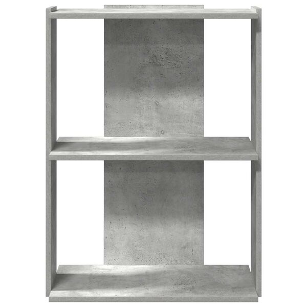 vidaXL Boekenkast 3-laags 60x30x80 cm bewerkt hout betongrijs