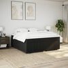 vidaXL Boxspring met matras stof zwart 180x200 cm