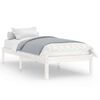 vidaXL Bedframe massief grenenhout wit 90x200 cm