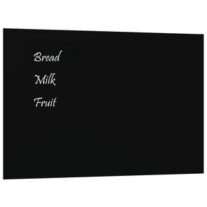 vidaXL Magneetbord voor aan de wand 40x30 cm gehard glas zwart
