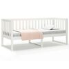 vidaXL Slaapbank zonder matras 75x190 cm massief grenenhout wit