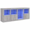 vidaXL Dressoir met LED-verlichting 164x37x67 cm grijs sonoma eiken