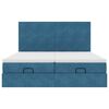 vidaXL Ottoman bed met matrassen en LED's 160x200cm fluweel