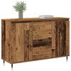 vidaXL Dressoir met lade Oudhout 101,5 x 35 x 70 cm Bewerkt hout