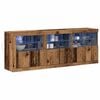 vidaXL LED Sideboard Oud Hout 181 x 37 x 67 cm Bewerkt hout