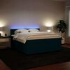 vidaXL Boxspring met matras fluweel blauw 200x200 cm