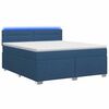 vidaXL Boxspring Bed met Matras en LED Blauw 140 x 190 cm Stof