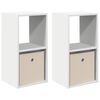 vidaXL Nachtkastje 2 st Wit 30,5 x 27 x 59,5 cm Bewerkt hout