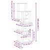 vidaXL Kattenmeubel met sisal krabpalen 169 cm crèmekleurig