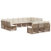 vidaXL Tuinbankenset 13 pcs Beige poly rattan