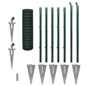 vidaXL Euro hek 10x1 m staal groen