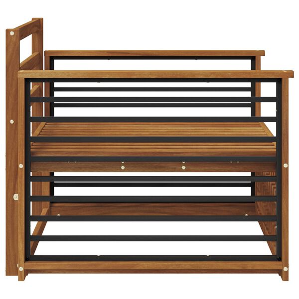 vidaXL 2 Stuk Bank met armleuningen Massief Acaciahout Naturel