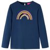 vidaXL Kindershirt met lange mouwen 128 marineblauw