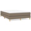 vidaXL Boxspring bed stof taupe 140x200 cm