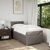 vidaXL Boxspring met matras stof taupe 90x190 cm