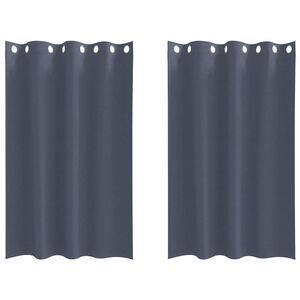 vidaXL Zwart-out Gordijnen met Ringen 2 pcs Antraciet 175 x 140 cm