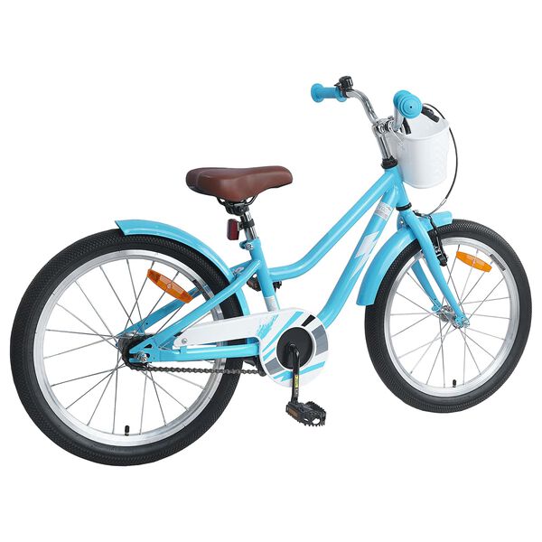 vidaXL Kinderfiets 18 Inch voor 5-7 jaar oud Lichtblauw
