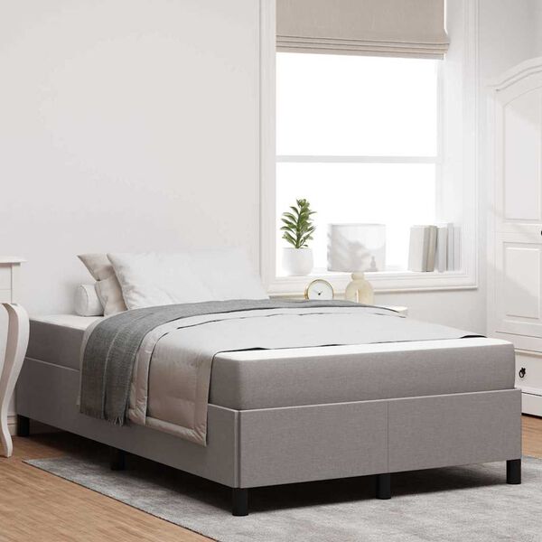 vidaXL Boxspringbed Taupe 120 x 190 cm Stof