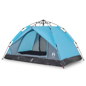 vidaXL Koepeltent 2-persoons snelontgrendeling blauw