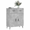 vidaXL Dressoir 69,5x34x90 cm bewerkt hout betongrijs