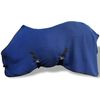 Fleecedeken met kruissingels 155 cm blauw