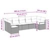 vidaXL Tuin Sofa Set 7 pcs Lichtgrijs Poly riet