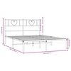 vidaXL Bedframe met hoofdbord metaal zwart 140x200 cm
