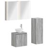 vidaXL Badkamermeubelset 4 st Grijs Sonoma Bewerkt hout en glas