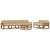 vidaXL Buiten bankenset met kussen 7 pcs Natuurlijk en Beige